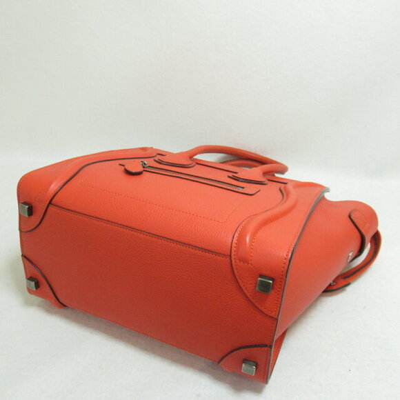 Celine Luggage Tote Bag Leather Orange - Picture 4 of 10